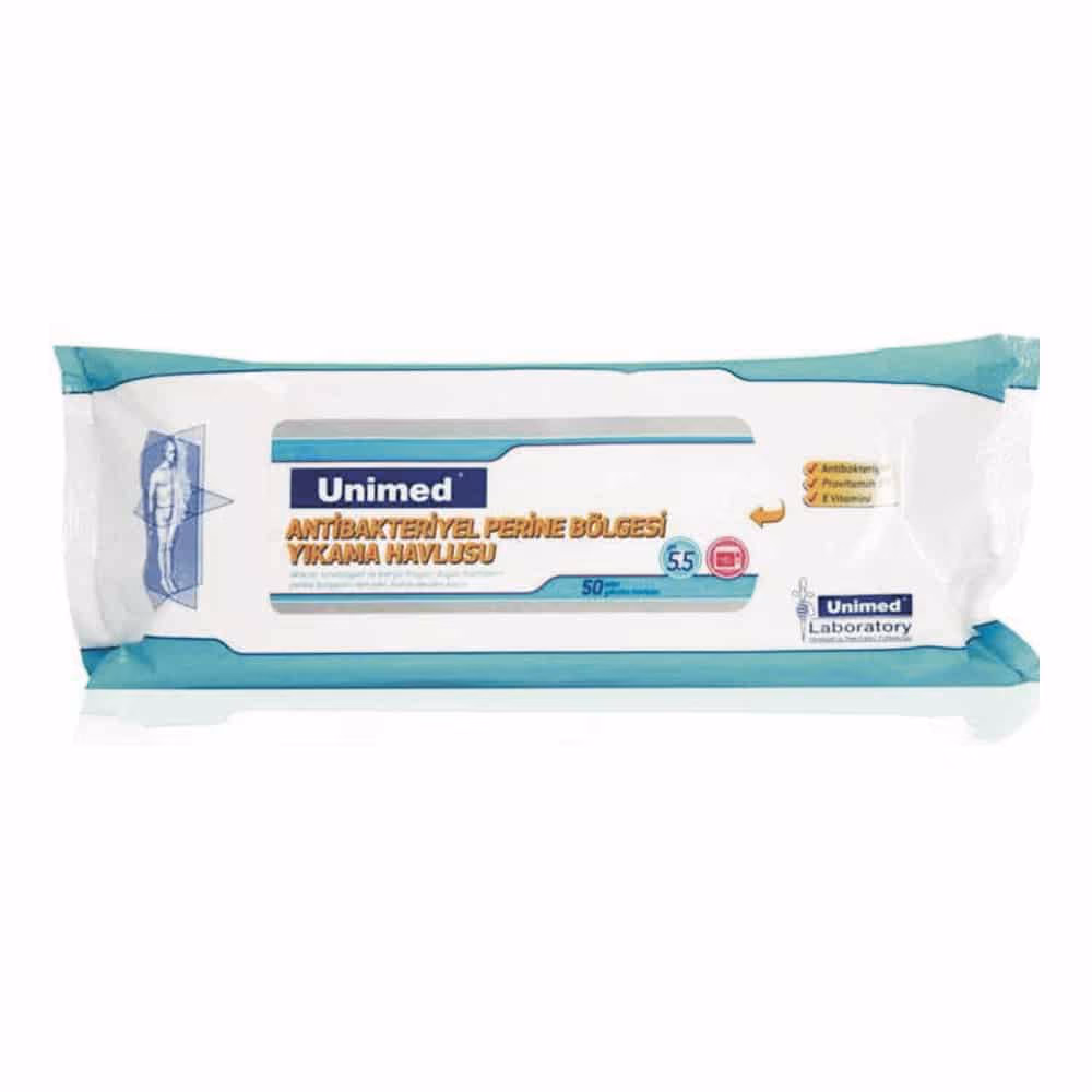 Haspet Antibakteriyel Hasta Temizleme Mendili 30×32 cm (50 Adet)