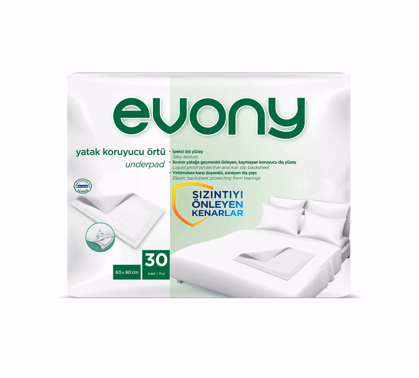 Evony Yatak Koruyucu Örtü 60x90 cm (30 Adet)