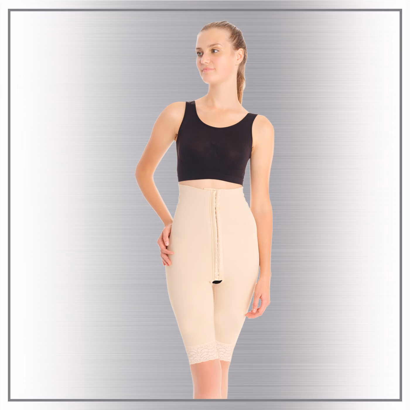 ABC LipoCase LC 301 Agraflı Postoperatif Korse (Göğüs Altı - Diz Üstü)
